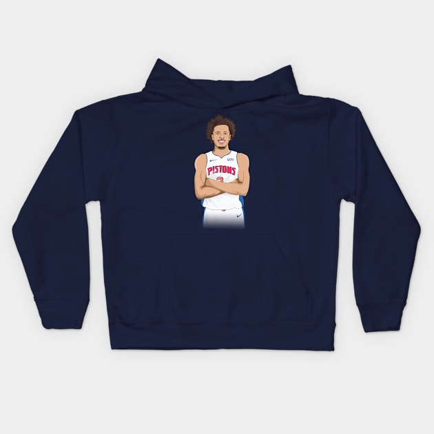 Cade Cunningham Kids Hoodie by xavierjfong